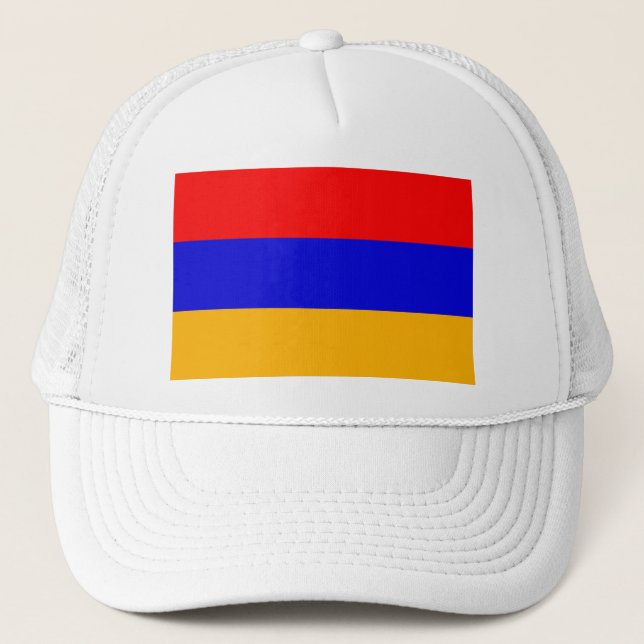 Hut mit Flagge Armeniens Truckerkappe (Vorderseite)