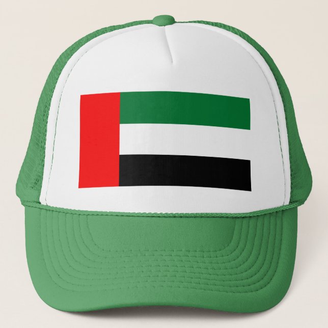 Hut mit Flagge der Vereinigten Arabischen Emirate Truckerkappe (Vorderseite)