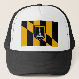 Hut mit Flagge des Baltimore, Maryland, USA Truckerkappe