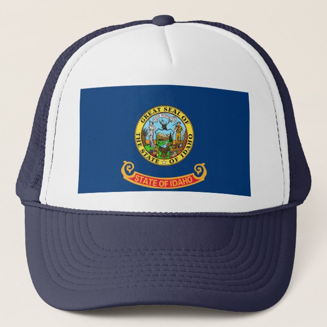 Hut mit Flagge von Idaho Staat - USA Truckerkappe (Vorderseite)
