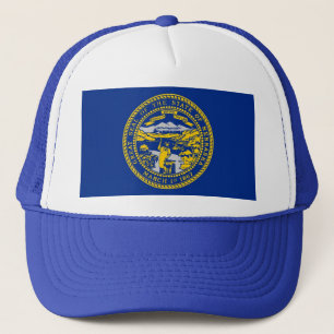 Hut mit Flagge von Nebraska Staat - USA Truckerkappe