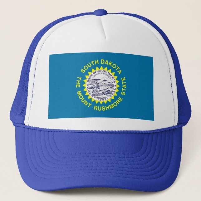 Hut mit Flagge von South Dakota Staat - USA Truckerkappe (Vorderseite)