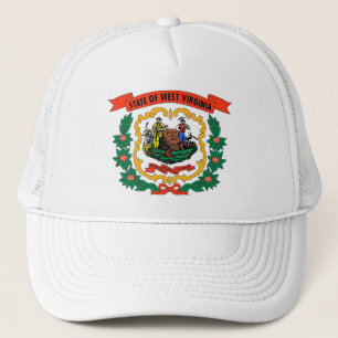 Hut mit Flagge von West Virginia Staat - USA Truckerkappe