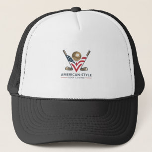 Hut mit Logo für einen Golfplatz amerikanischen St Truckerkappe