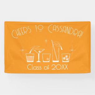 Hut und Cocktail-Abschlussfeier Orange Banner