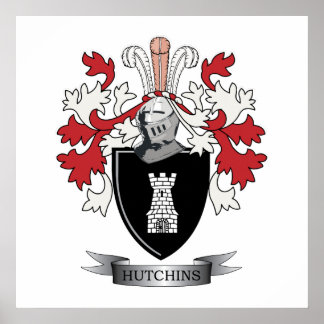 Hutchins-Familienwappen-Wappen Poster