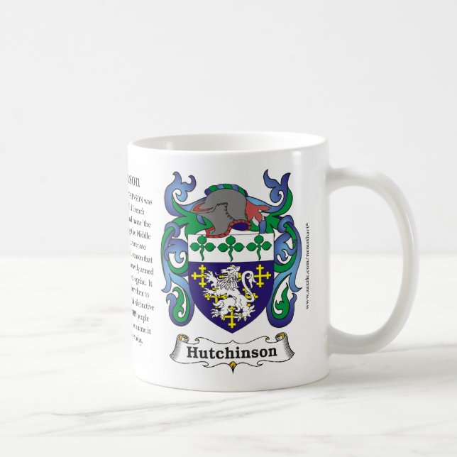 Hutchinson-Familien-Wappen Tasse (Rechts)