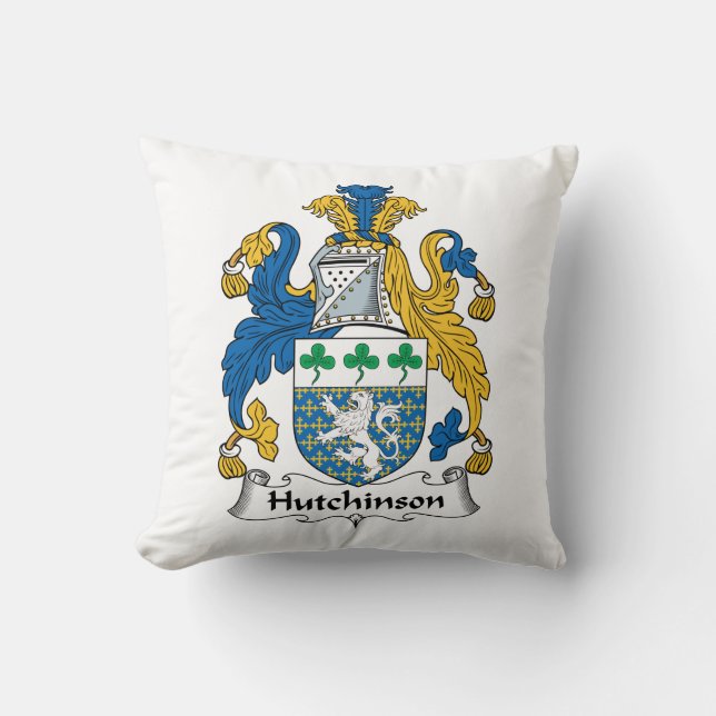 Hutchinson-Familienwappen Kissen (Vorderseite)