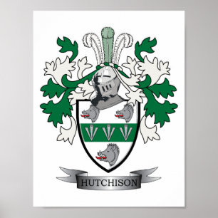 Hutchison-Familienwappen-Wappen Poster