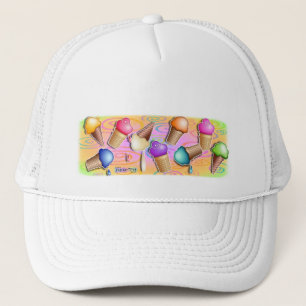 Hüte, Kappen - Pop-Kunst-Eiscreme-Kegel