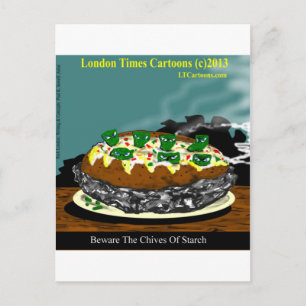 Hüten Sie sich vor den Chives von Starch Funny Pot Postkarte