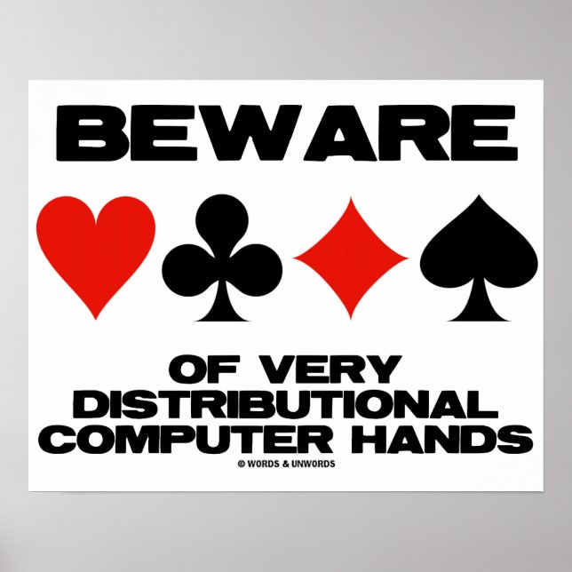 Hüten Sie sich vor sehr distributiven Computerhänd Poster (Vorne)