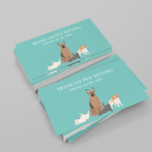 Hüten von Hunden und Katzen, Training und Pflege,  Visitenkarte