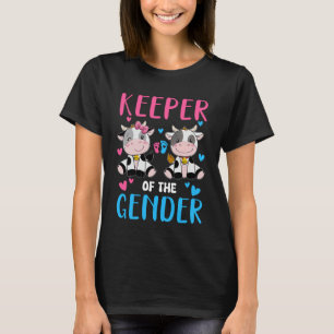 Hüter der Geschlechtsenthüllungs-Babykuh-Farm Rosa T-Shirt