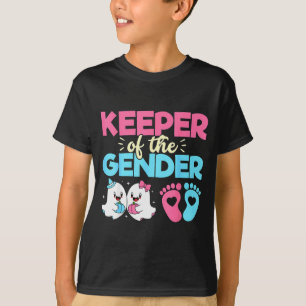 Hüter des Geschlecht-Kürbis Halloween Baby Geschle T-Shirt