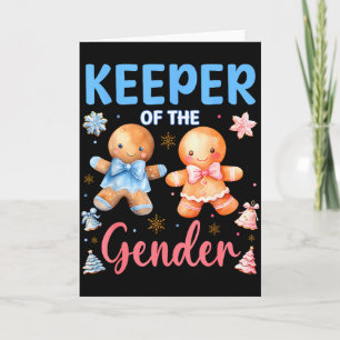 Hüter des Geschlechts Reveal Baby Gingerbread Rosa Karte