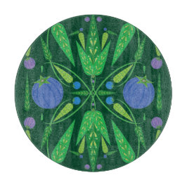 Hüterin der Blueberries Glass Cutting Boards Schneidebrett