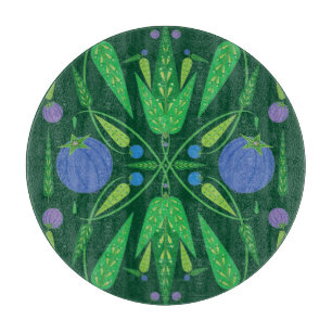 Hüterin der Blueberries Glass Cutting Boards Schneidebrett