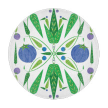 Hüterin der Blueberries Glass Cutting Boards