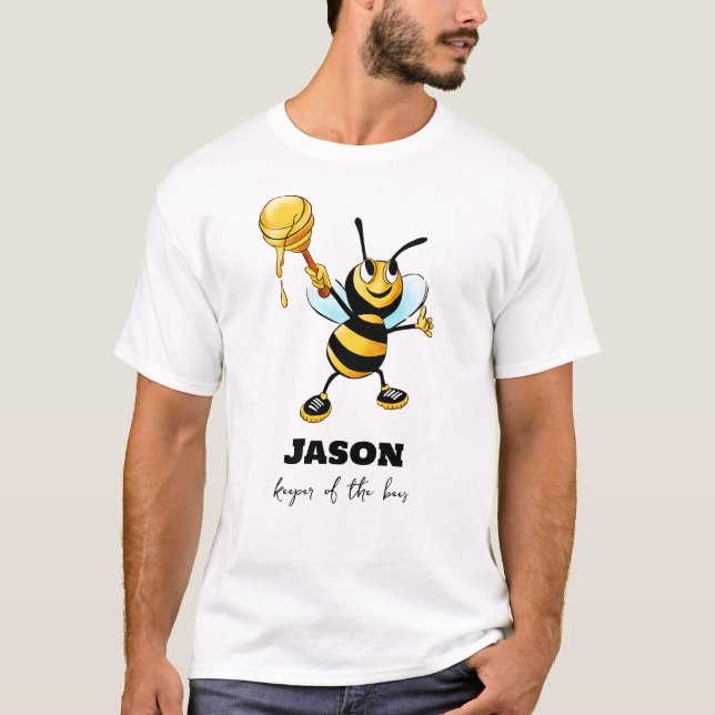 Hüterin des Bees Mens Bee Tshirt (Vorderseite)