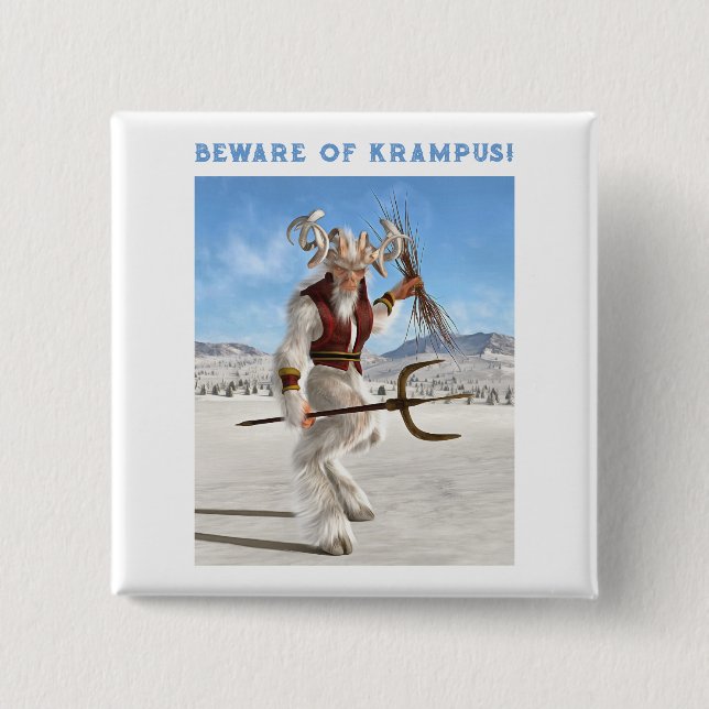Hütet euch vor Krampus! Button (Vorderseite)