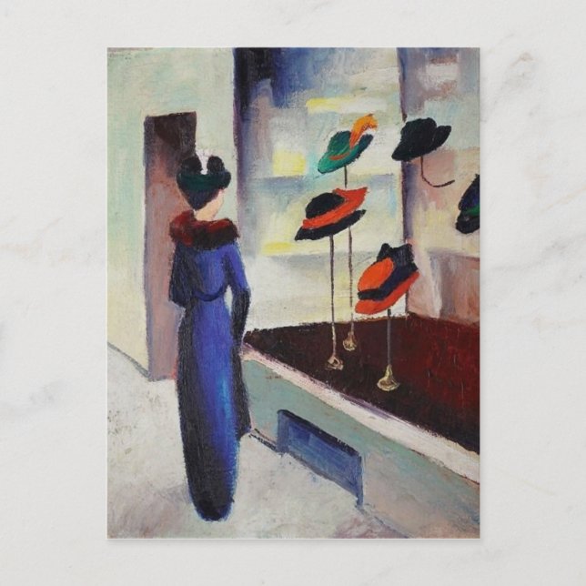 Hutladen - August Macke Postkarte (Vorderseite)