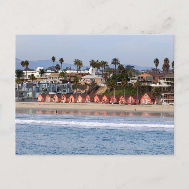 Hütte am Meer auf dem Strandplakat Postkarte (Vorderseite)