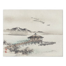 Hütte am Meer durch Kōno Bairei