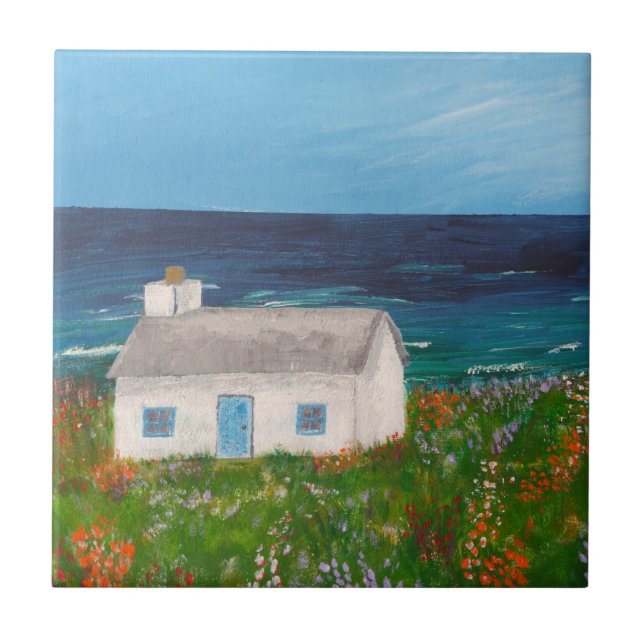 Hütte am Meer Fliese (Vorderseite)