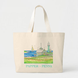 Hütte am Sea Jumbo Tote Bag Jumbo Stoffbeutel