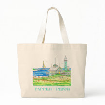 Hütte am Sea Jumbo Tote Bag