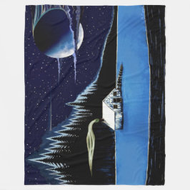 "Hütte am See" Fleece Blanket Design.
