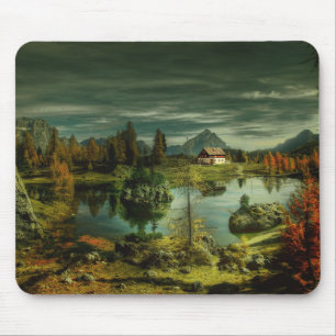Hütte am See Mousepad