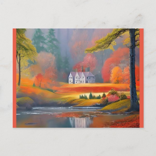 Hütte aus Naturstein Postkarte (Vorderseite)