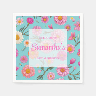 Hütte Blumenweiße Gänse Rosa Blume Serviette