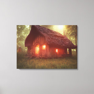 HÜTTE CABIN KUNSTASY KUNSTKUNSTWAGEN LEINWANDDRUCK