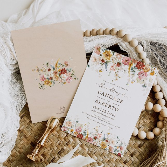 Hütte Chic Botanische Gartenhochzeit Einladung (Von Creator hochgeladen)