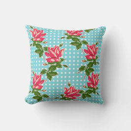 Hütte Chic Cabbage Rose und Doten Kissen