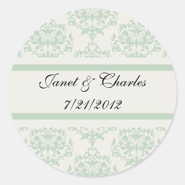 Hütte Chic Wedding Umschlag Aufkleber Sticker (Vorderseite)