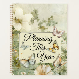 Hütte Chic Wildblume und Schmetterling Jahr Planer