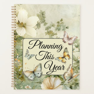 Hütte Chic Wildblume und Schmetterling Jahr Planer