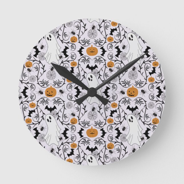 Hütte Core Halloween Runde Wanduhr (Vorderseite)