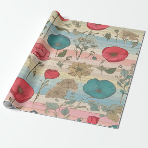 Hütte Core, Rosa und Blau Geschenkpapier