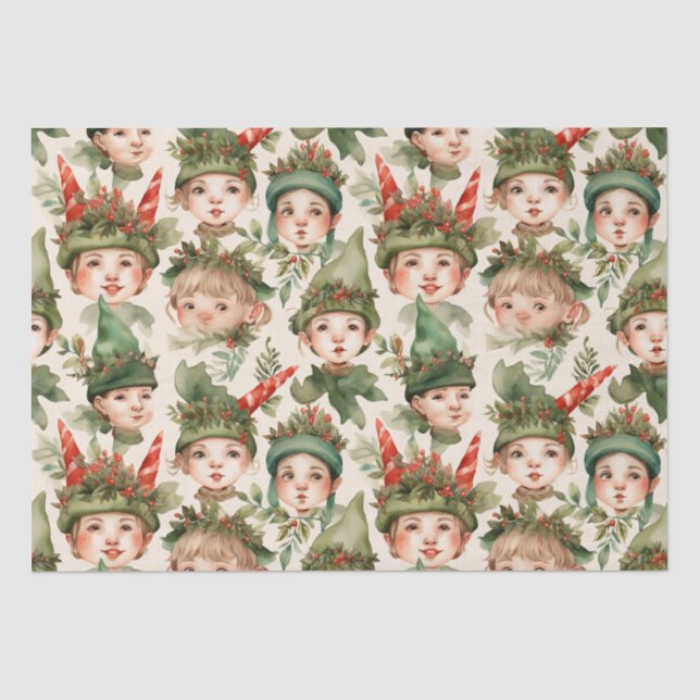 Hütte Core Weihnachtselfen Umschlagpapier Seidenpapier (Vorderseite)