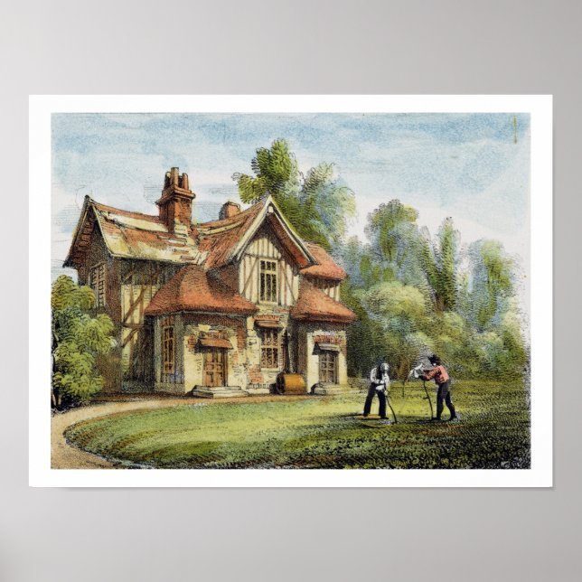 Hütte der Königin, Richmond Gardens, Platte 17 von Poster (Vorne)