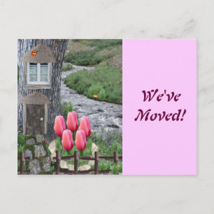 Hütte Fairy Tree Ankündigungspostkarte