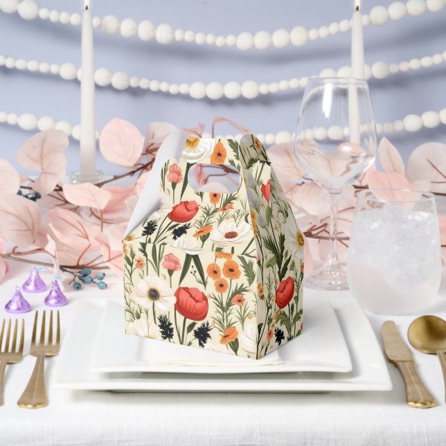 Hütte Farbige Wildblumen # Geschenkschachtel (Hochzeit)
