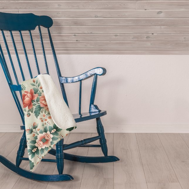 Hütte Floral Sherpa Blanket Sherpadecke (Von Creator hochgeladen)