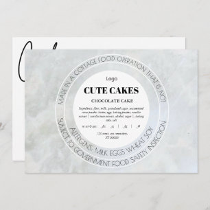 Hütte Food Label QR Code und Cake Card Einladung