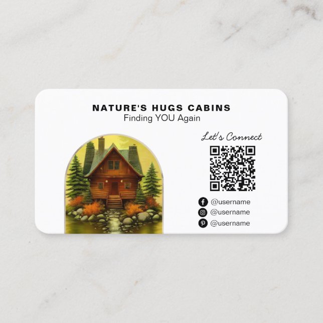 *~* Hütte FOTO Kabine Miete QR AP49 LOGO Visitenkarte (Vorderseite)